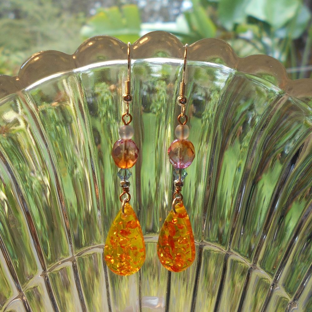 Handcrafted earrings glass beads
